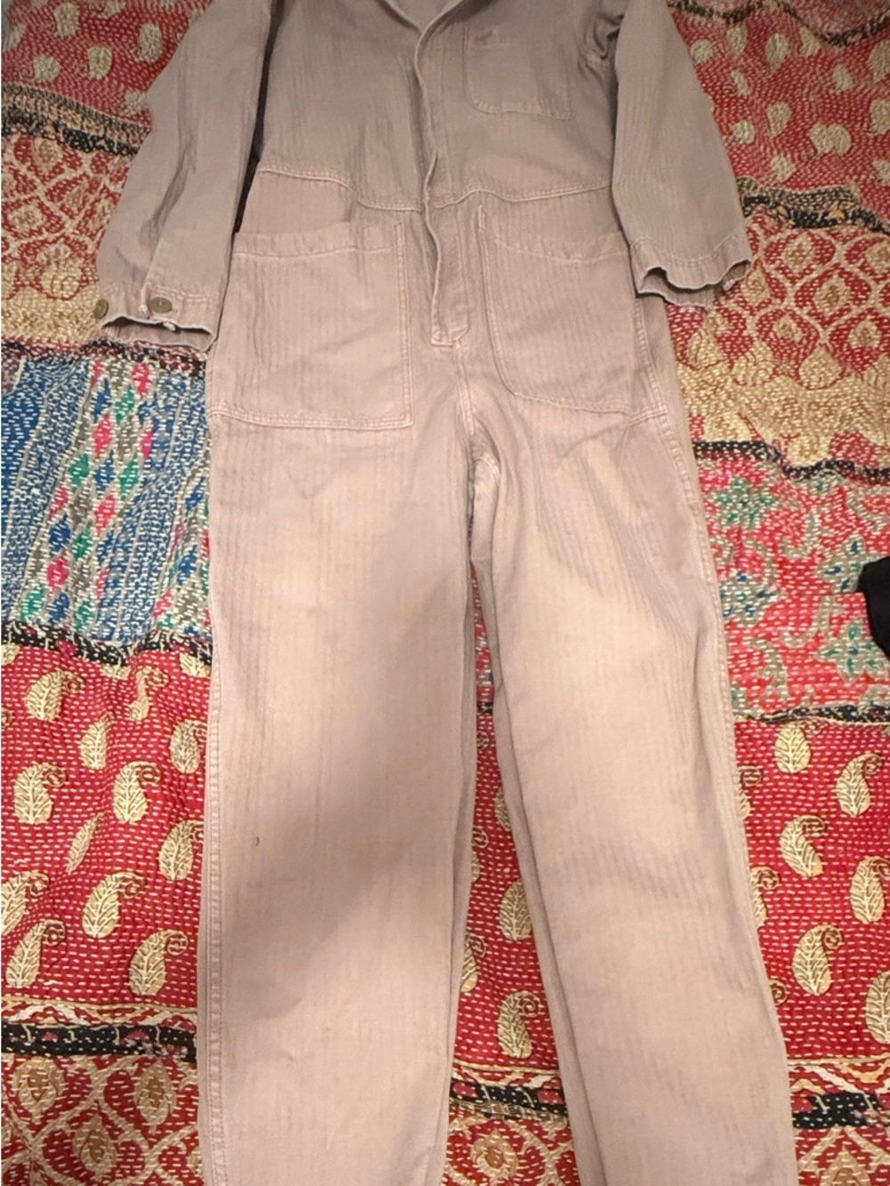 Alex Mill Straight Leg Jumpsuit in Light Taupe